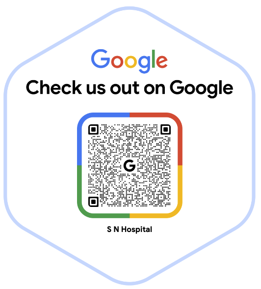 QR code linking to SN Hospital on Google Maps